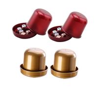 PLAFOPE Set 4 Pezzi Bicchieri per Dadi da Gioco in Plastica Dadi Colorati, Design Spesso Resistente a Rotture, per Giochi da Tavolo e Locali