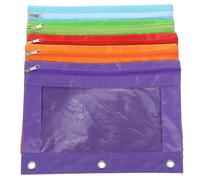 PLAFOPE Set 5 Pezzi Bustine Porta Penne e Documenti Oxford Angoli Arrotondati e Facile da Pulire per Ufficio e Scuola Formato B5