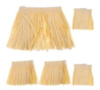 PLAFOPE Set 5 Pezzi Costume da Hula Hawaiano Gonna di Carta Rafi e Nappe Elastiche, Abbigliamento Luau per Feste Spiaggia e Eventi a Tema Hawaiano