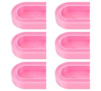 PLAFOPE Set 6 Pezzi Strumenti per Smalto Gel Occhi di Gatto Supporto Antiscivolo per Dita, Accessori Nail Art Fai da Te Rosa, Kit Manicure per Principianti e Professionisti