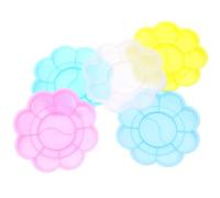 PLAFOPE Set da 100 Pezzi di Vassoi per Pittura in Plastica a Forma di Fiore, Palette per Miscelazione Colori Acquerelli e Pigmenti, Portatile e Facile da Pulire, Adatto per Artisti,