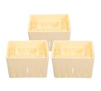 PLAFOPE Set da 3 Stampi per Formaggio Tofu in Plastico con Coperchio, Pressa per Tofu Facile da Rimuovere, Strumento Conveniente fare Formaggio in Casa