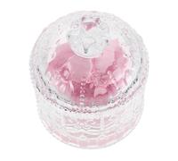 PLAFOPE Set di Piumino Morbido per Make-up Viso e Corpo Contenitore in Vetro da 3,34" Lavabile e Riutilizzabile, Applicatore per Cipria in Polvere Sciolta, Colore Rosa