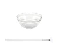 PLAFOPE Set Pennelli per Maschera Viso con Spazzola a Ventaglio in Legno e Nylon, Ciotola per Miscelare e Pennello Applicatore Fine, Strumenti per Applicazione Maschere e Peeling Chimico,