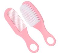 PLAFOPE Set Spazzola e Pettine per Chioma Ragazzo Ragazza Rosa in Plastico, Kit Grooming Care per Massaggio Delicato della Circolazione Sanguigna, Adatto a Ragazzo Ragazza e Infanti