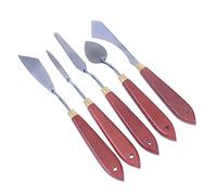 PLAFOPE Spatole Per Pittura Con Manico in Legno Per Olio e Utensili Per Miscelazione Modellatura e Raschiatura Multiuso Per Pittori e Scultori Facili Da Pulire