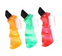 PLAFOPE Spazzolino Per Dentiere Mini Creativi a Doppia Testa, Set Da 3 Pezzi Portatile Per Pulizia Protesi Dentaria Personale, Piccolo Per Igiene Orale Domestica