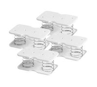 PLAFOPE Supporto a Molla per Scatola di Fazzoletti in Pp e Filo D'acciaio, 4 Pezzi Bianco, Accessorio Bagno per Uso Domestico e Ristoranti, Superficie Liscia Bordi Arrotondati, Facile