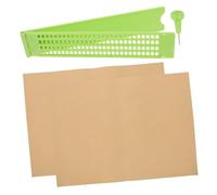 PLAFOPE Tavoletta Braille Robusta per Non Vedenti Stilo e 2 Fogli di Esercizi, Kit Scrittura Braille in Plastica Leggera, Portatile e Durevole per Apprendimento e Comunicazione Quotidiana