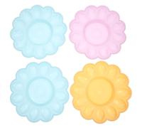 PLAFOPE Vassoio per uova ripiene, Egg Holder, Egg Storage Box, Impilabile, 4 Pezzi, Plastico, 24X24X3CM, per sala da pranzo Colore Casuale