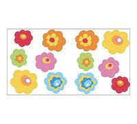 PLAGE 152009 Adesivi murali - Stickers-Fiori Pop, 2 Fogli, 11 x 10,5 cm