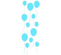 Plage 152566 - Adesivo da Parete Palloncini - Bambini, in Vinile, 68 x 0,1 x 24 cm, Blu