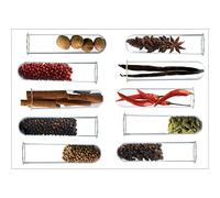 Plage 157107 Adesivi murali - Stickers-Spezie, 2 Fogli, 29,7 x 21 cm