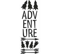 PLAGE Adventure Decorazione Adesivo, Vinile, Nero, 24 x 3 x 68 cm