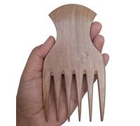 Plai Na Pettine in legno naturale, a denti larghi, realizzato a mano, per capelli spessi, bagnati e ricci, per uomini e donne afroamericani