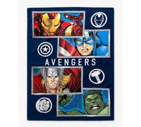 Plaid Bassetti Avengers coperta in pile Marvel Thor Hulk Iron Man 130x170 cm