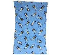 PLAID BLUEY IN CORAL FLEECE MORBIDA E CALDA COPERTA CELESTE 140 X 90 CM