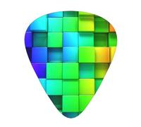 Plaid color arcobaleno,12 pezzi di plettri per chitarra, 3 plettri di diverso spessore per chitarra acustica, basso, ukulele