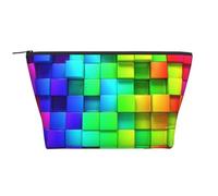 Plaid color arcobaleno, Borsa da toilette Borsa per trucco Borsa per cosmetici Borsa da toilette da viaggio portatile