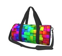 Plaid color arcobaleno, Borsone da viaggio di grande capacità Borsa rotonda Borsa da viaggio sportiva Borsa da viaggio Borsa da fitness