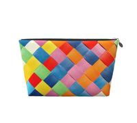 Plaid colorato stampato, Borsa da toilette Borsa per trucco Borsa per cosmetici Borsa da toilette da viaggio portatile
