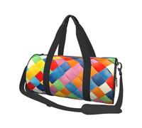 Plaid colorato stampato, Borsone da viaggio di grande capacità Borsa rotonda Borsa da viaggio sportiva Borsa da viaggio Borsa da fitness