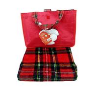 Plaid Con Borsa Natalizio Coperta Invernale In Morbido Coral Misura 200x230 cm