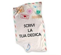 Plaid con Dedica Speciale Personalizzata Scrivi La Tua Dedica per le Persone che Ami Coperta in Pile Idea Regalo Compleanno Natale Letto Caldo Divano Decorazione casa Amore Amici Famiglia (70X100CM)