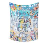 Plaid Coperta Flip Flop Beach Telo Arredo Divano S