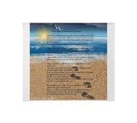Plaid Coperta Footprints in The Sand Coperta Universale Letto S