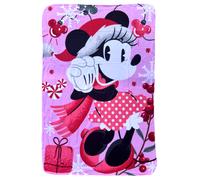 Plaid Coperta Invernale Disney Natalizia "Minnie" In Morbido Pile 100x150 cm