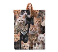 Plaid Cute Cats Coperte Per Sedia Letto M