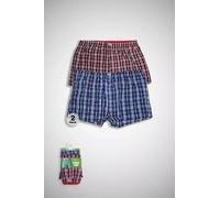 PLAID-D555 Confezione da Due Intrecciato Boxer