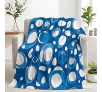 Plaid Divano Morbido Medio Secolo Moderno Minimalista Flanella Microfibra | Copriletto in pile, 150 x 200 cm, 270 g/m², effetto cocco, gocce d'acqua astratte, goccioline, traspirante