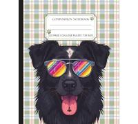 Plaid Dog with Sunglasses Composition Notebook College Ruled: Cute Journal for Dog Lovers, Students & Adults