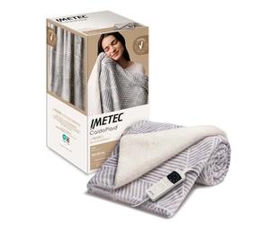 Plaid elettrico IMETEC adapto ADAPTO plus grigio e bianco 160x120 cm Grigio - bianco
