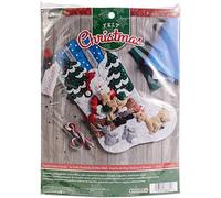 PLAID ENTERPRISES Kit Famiglia della Foresta di Babbo Natale Applique in Feltro FAM, Cotone, Multi, Taglia unica