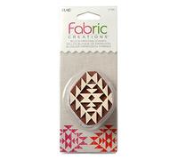 Plaid Fabric Creations-Timbri per Stampa a Blocchi-Piccola piastrella Azteca, Resina, Marrone, S