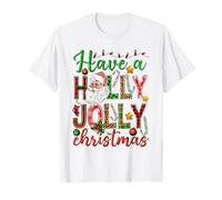 Plaid Have A Holly A Jolly Merry Christmas Maglietta