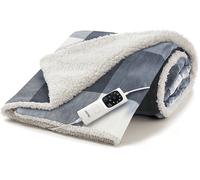 IMETEC 26031 TERMOCOPERTA PLAID ADAPTO 160X120 CM 6 TEMPERATURE TARTAN GREY