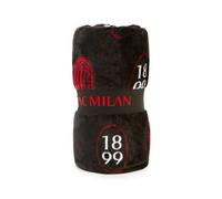 PLAID IN PILE CORAL AC MILAN FOOTBALL 150x210CM HERMET CALCIO PRODOTTO UFFICIALE