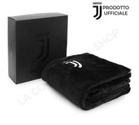 Plaid in coral juventus juve letto singolo nero prodotto ufficiale 130 x 160 cm