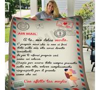 Plaid in pile A te mio dolce Marito dedica lettera idea regalo dalla Moglie