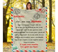 Plaid in Pile A te nostra cara Mamma lettera idea regalo da parte dei figli