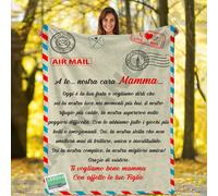 Plaid in Pile A te nostra cara Mamma lettera idea regalo da parte dei figli