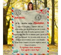 Plaid in Pile A te nostra cara Mamma lettera idea regalo da parte dei figli