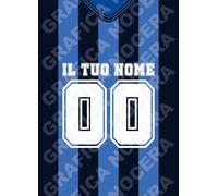 Plaid in pile Atalanta Personalizzato con Nome e Numero regalo per tifoso