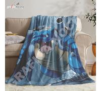 Plaid in pile blastoise pokemon starter coperta calda idolo idea regalo