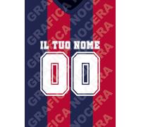 Plaid in pile Bologna Personalizzato con Nome e Numero regalo per tifoso