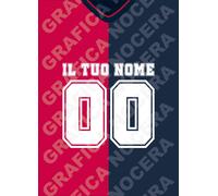 Plaid in pile Cagliari Personalizzato con Nome e Numero regalo per tifoso